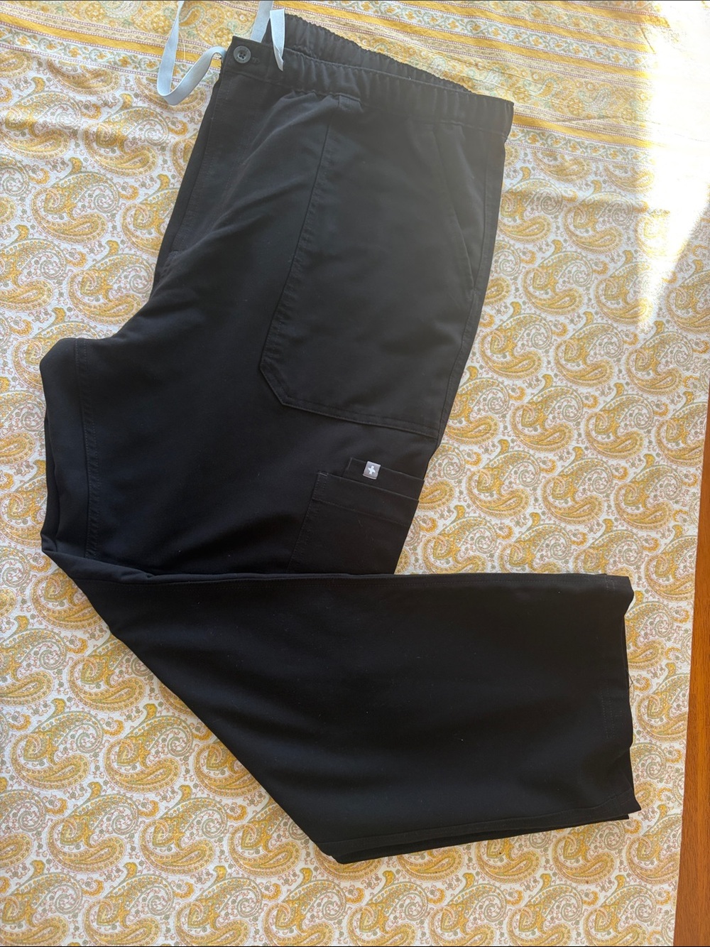 Men's Black Cairo Cargo Scrub pants - XXL